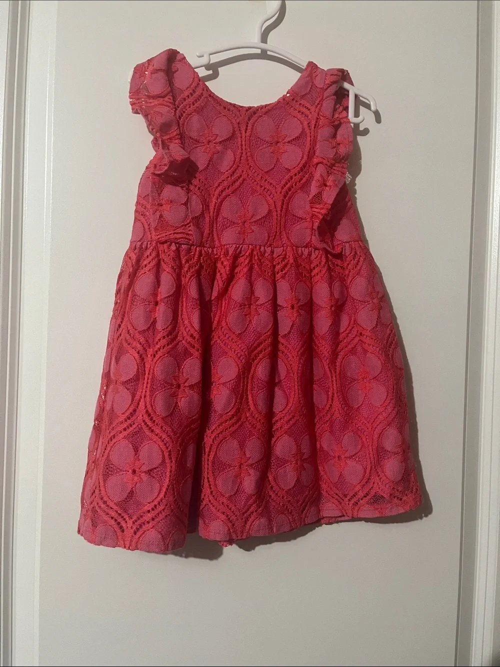 OshKosh B'gosh Coral Lace Floral Party Dress